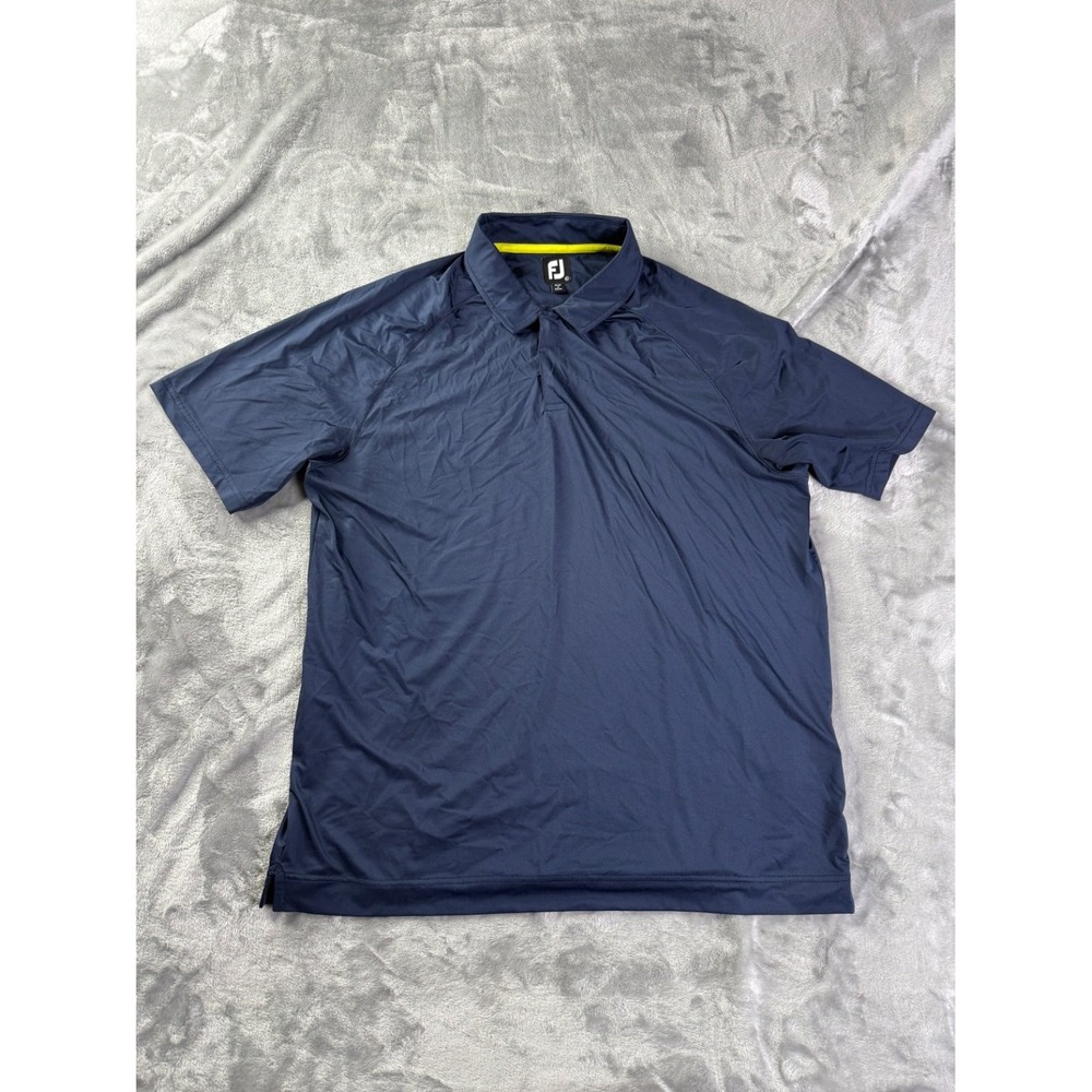 Foot Joy Golf Polo ProDry Mens XL Blue Short Sleeve Embroidered